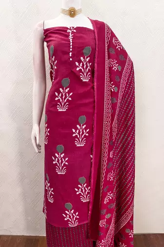 maroon cotton salwar suit dress material
