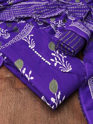 purple cotton salwar suit dress material 2