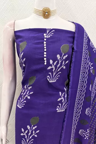 purple cotton salwar suit dress material
