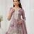 Lavender embroidered gold crush semi-stitched palazzo style salwar suit