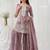 Lavender embroidered gold crush semi-stitched palazzo style salwar suit