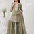 Green embroidered gold crush semi-stitched palazzo style salwar suit