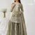 Green embroidered gold crush stitched palazzo style salwar suit