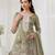Green embroidered gold crush semi-stitched palazzo style salwar suit