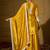 Yellow embroidered chinon straight kurta with sharara & dupatta set for women