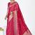 Rani pink premium banarasi art silk saree with rich golden zari