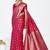 Rani pink premium banarasi art silk saree with rich golden zari