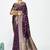 Wine purple zari woven banarasi art silk saree