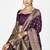 Wine purple zari woven banarasi art silk saree
