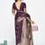 Wine purple zari woven banarasi art silk saree