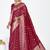 Maroon banarasi art silk saree with rich zari detailing
