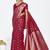 Maroon banarasi art silk saree with rich zari detailing