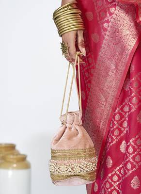 Rani pink premium zari weaving soft art silk saree 2