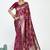 Wine magenta premium zari weaving designer art silk saree