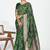 Emerald green soft art silk royal zari weaving saree