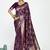 Royal purple traditional soft art silk zari weaving saree
