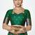 Emerald green banarasi art silk saree with intricate zari work