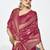 Rose pink banarasi art silk saree with antique zari border