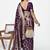 Plum purple banarasi art silk saree with traditional floral zari pattern