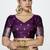 Plum purple banarasi art silk saree with traditional floral zari pattern