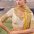 yellow tissue silk blend jacquard woven with embroidered border saree with blouse