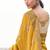 yellow tissue silk blend jacquard woven with embroidered border saree with blouse