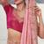pink tissue silk blend & organza silk blend jacquard woven with embroidered border saree with blouse