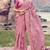 onion pink tissue silk blend jacquard woven with embroidered border saree with blouse
