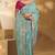 sea green banarasi jari, lukhnowi with jarkhan heavy work saree with blouse