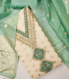 women mind green salwar suit dress material