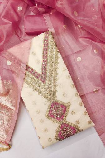 women rani pink salwar suit dress material