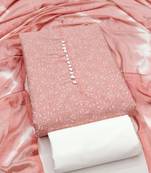 dusty rose cotton printed salwar suit dress material for women