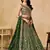 Green Georgette Sequins work and Thread Embroidery work indian latest design wedding lehenga choli