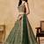 Green Georgette Sequins work and Thread Embroidery work indian latest design wedding lehenga choli
