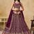 Maroon Georgette Sequins work and Thread Embroidery work indian latest design marriage lehenga choli