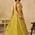 Yellow Georgette Sequins work and Thread Embroidery work indian latest design bollywood lehenga choli