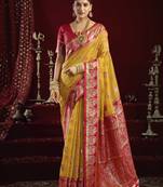 Elegant modal banarasi jari saree for women | rich zhallar border | festive & traditional wear