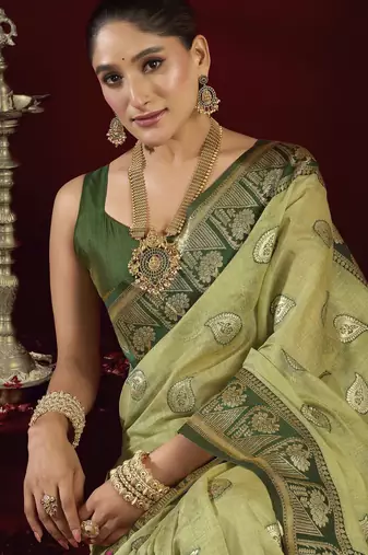  modal banarasi saree | fancy jari weaving & zhallar | saree with blouse piece