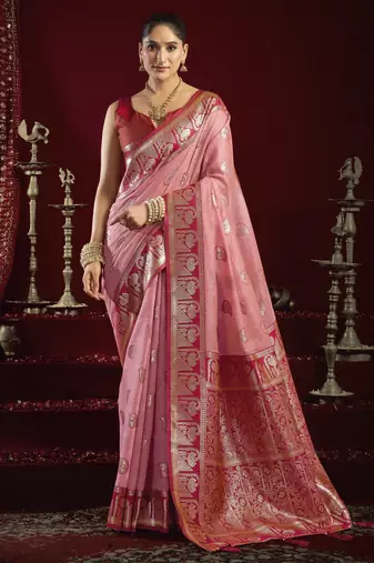 Fancy modal banarasi jari saree with zhallar | premium traditional saree with blouse | 6.30 mtr