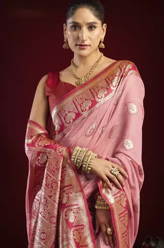 Fancy modal banarasi jari saree with zhallar | premium saree with blouse | 6.30 mtr