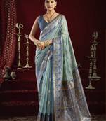 Designer modal banarasi saree | fancy jari weaving & zhallar | saree with blouse piece