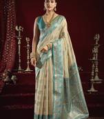 Elegant modal banarasi jari saree for women | rich zhallar border | festive & traditional wear