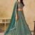Enchanting Rama Blue Georgette Sequins and Thread Embroidered wedding lehenga choli