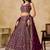 Catching Mulberry Maroon Georgette Thread Embroidered with sequins bridal lehenga choli for wedding