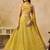Bewitching Harvest gold Yellow Georgette thread and Thread embroidery designer lehenga choli for wedding