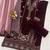 Purple velvet semi stitched suit with embroidery sequence work