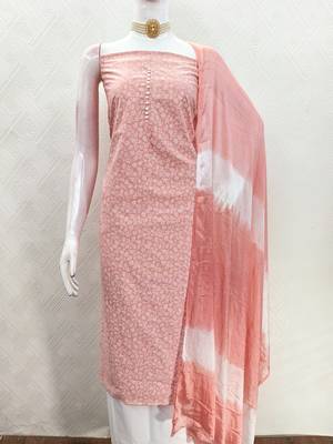dusty rose cotton printed salwar suit dress material for women 5