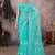 Skyblue heavy butterfly net tone to tone aari embroidery work saree with blouse