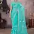 Skyblue heavy butterfly net tone to tone aari embroidery work saree with blouse