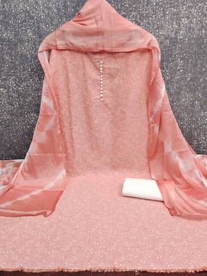 dusty rose cotton printed salwar suit dress material for women 3